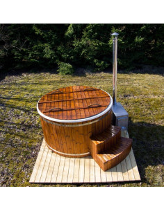 Dubový koupací sud s akrylátovou vířivkou