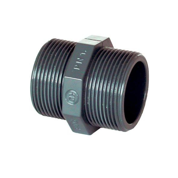 PVC tvarovka - Dvojnipl 1/2“ ext. PVC tvarovka - Dvojnipl 1/2“ ext.