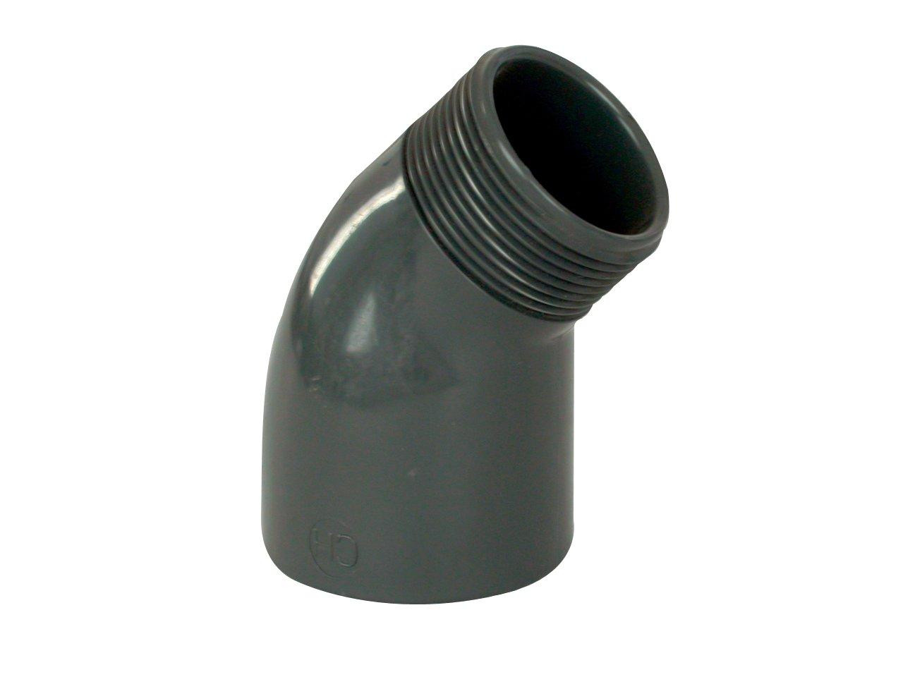 PVC tvarovka - Úhel 45° 50 x 1 1/2“ ext. PVC tvarovka - Úhel 45° 50 x 1 1/2“ ext.