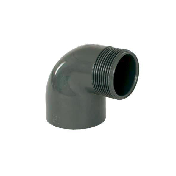 PVC tvarovka - Úhel 90° 50 x 1 1/2“ ext. PVC tvarovka - Úhel 90° 50 x 1 1/2“ ext.