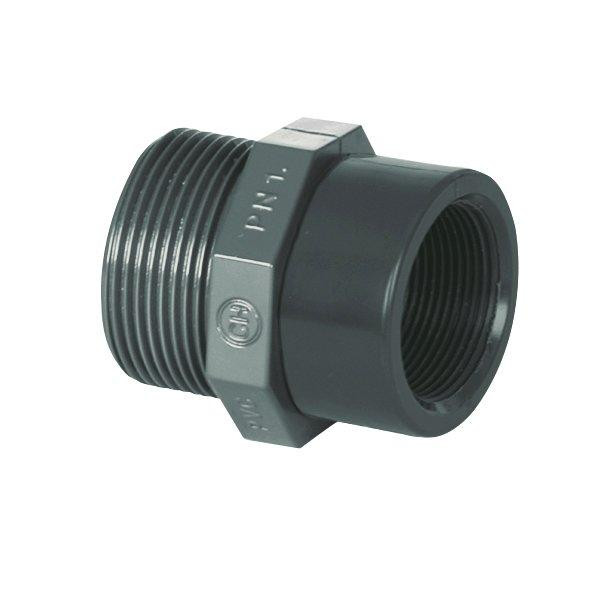 PVC tvarovka - Redukce 1/2“ ext. x 3/8“ int. PVC tvarovka - Redukce 1/2“ ext. x 3/8“ int.