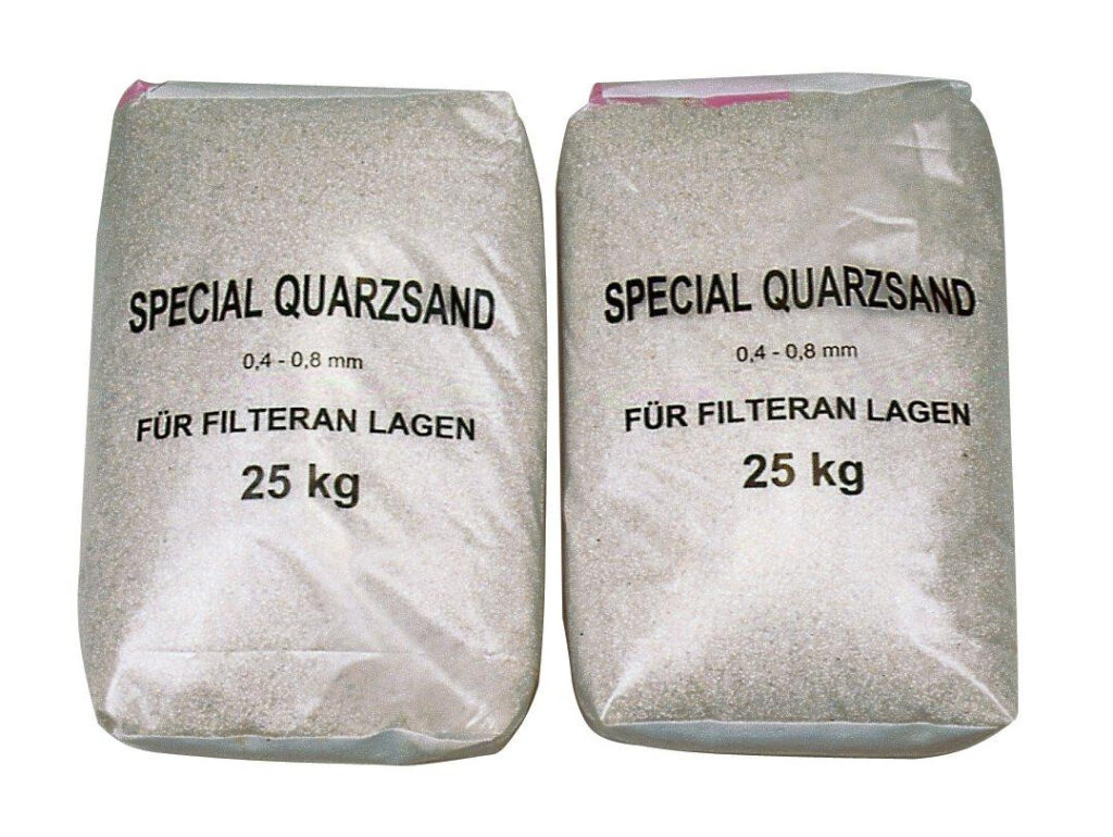 Filtrační písek - frakce 0,6--1,2 mm -- baleno po 25 kg.