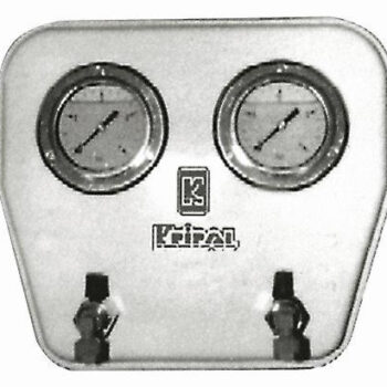 Dvojitý horizontální panel s dvěma glycerinovými manometry