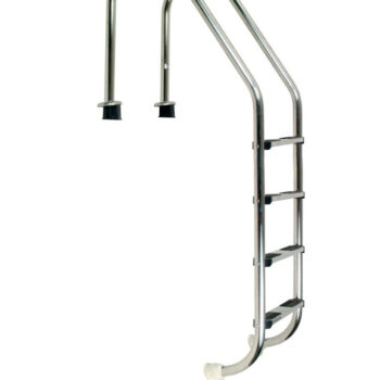 Žebřík nerez Standard s pouzdrem 4 stupňový, AISI 304.