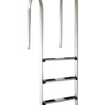 Žebřík nerez RVM–3 stup. s rozdílnou výškou madel–Muro (Slim),AISI 316