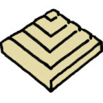 Dekorace – roh mřížky roštu 250 x 250 x tl. 40 mm — povrch PÍSKOVÁ SAHARA