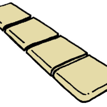 Dlažba Memphis - písková - rovný díl, tvar nosu, modul 1200 mm délka, 3kusy (300 + 400 + 500 x 340 mm)